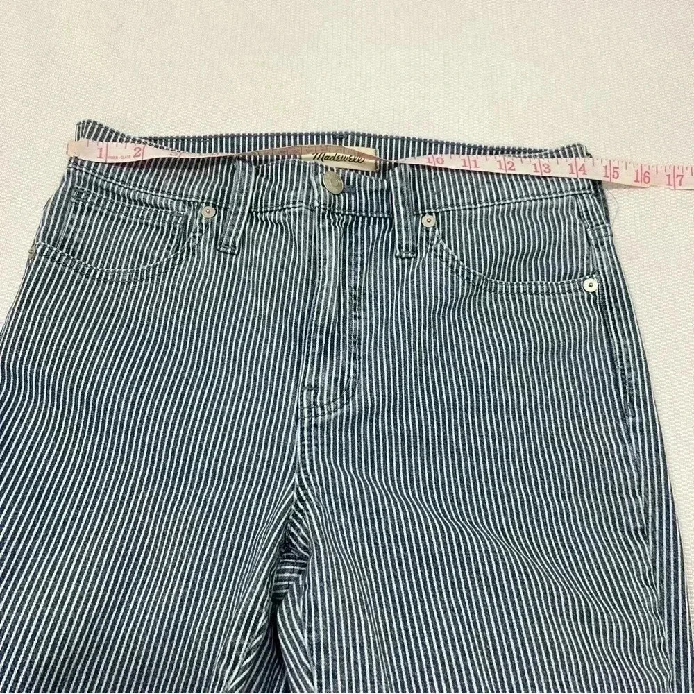 Madewell 9" Mid-Rise Skinny Jeans in Piper Stripe (Size 28 - Picture 9 of 13